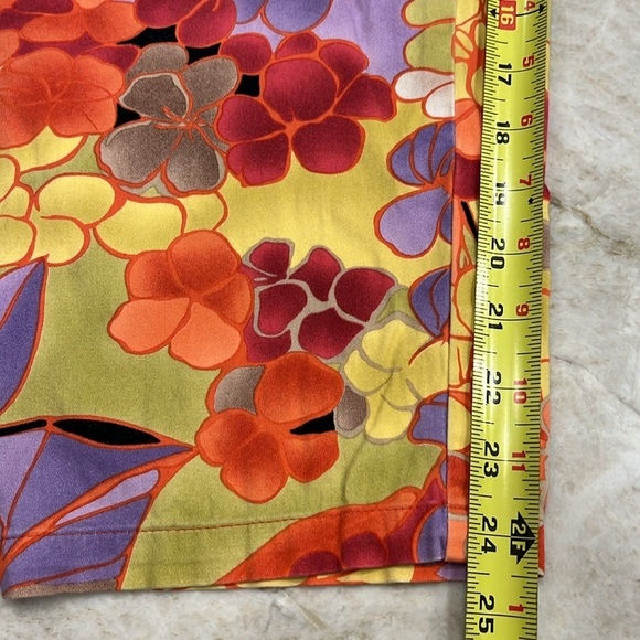 Talbots Tropical Print Culottes | Multicolor | Size 6 - Picture 8 of 10